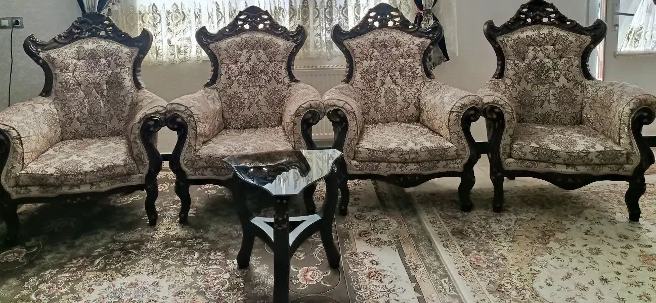 مبل سلطنتی ۹ نفره|مبلمان خانگی و میز عسلی|نهاوند, |دیوار