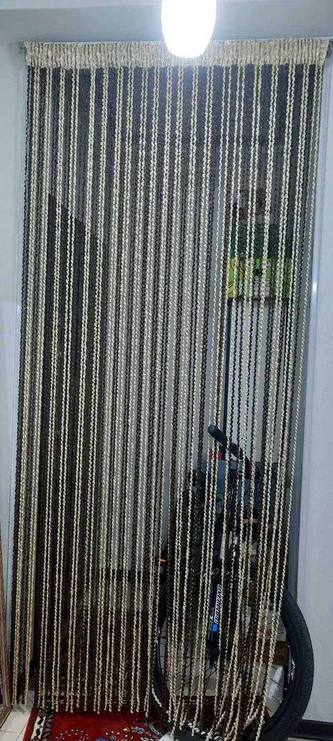 پرده ریسه ای کارکرده شسته شده تمیز و سالم|پرده، رانر، رومیزی|تهران, کیانشهر|دیوار