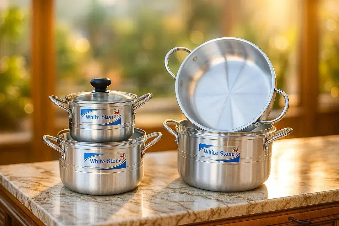 سرویس قابلمه 7پارچه وایت استون جعبه سبز  و قرمز|ظروف پخت‌وپز|تهران, شوش (باغ آذری)|دیوار