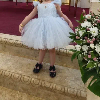 لباس عروس شیک پرنسسی آبی آسمانی ۲ ساله|کفش و لباس بچه|خاوران, |دیوار