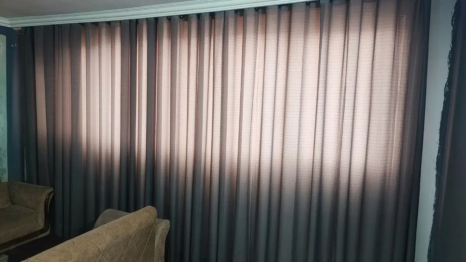 پرده حلقه ای و پشت پرده ریلی|پرده، رانر، رومیزی|مشهد, الهیه|دیوار