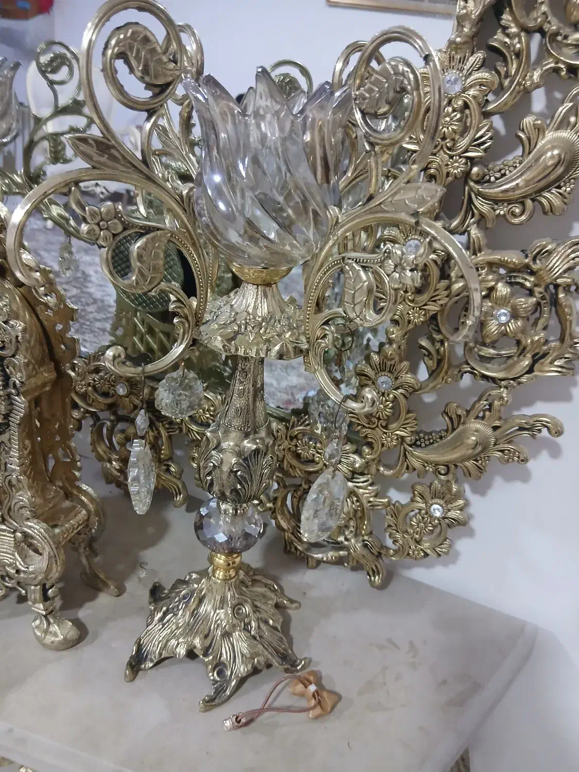 آینه کنسول و میز سنگی|بوفه، ویترین، کنسول|آبادان, |دیوار