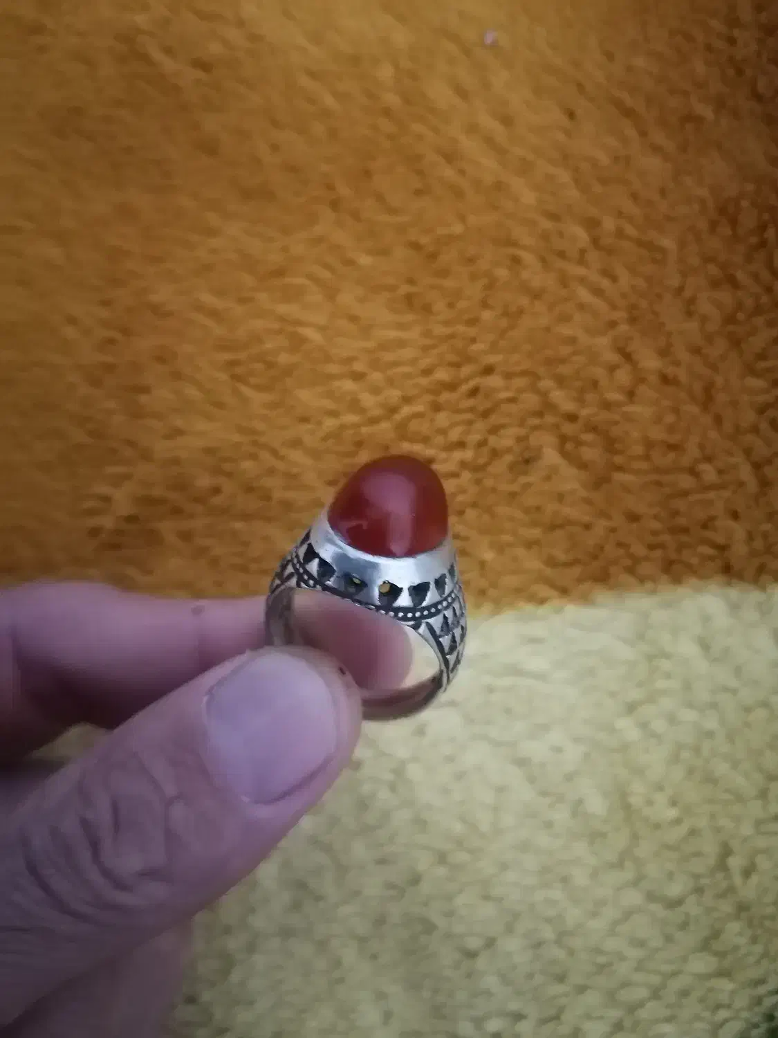 فروش انگشتر نقره قدیمی دست ساز با سنگ یمن خراسانی|جواهرات|آشخانه, |دیوار