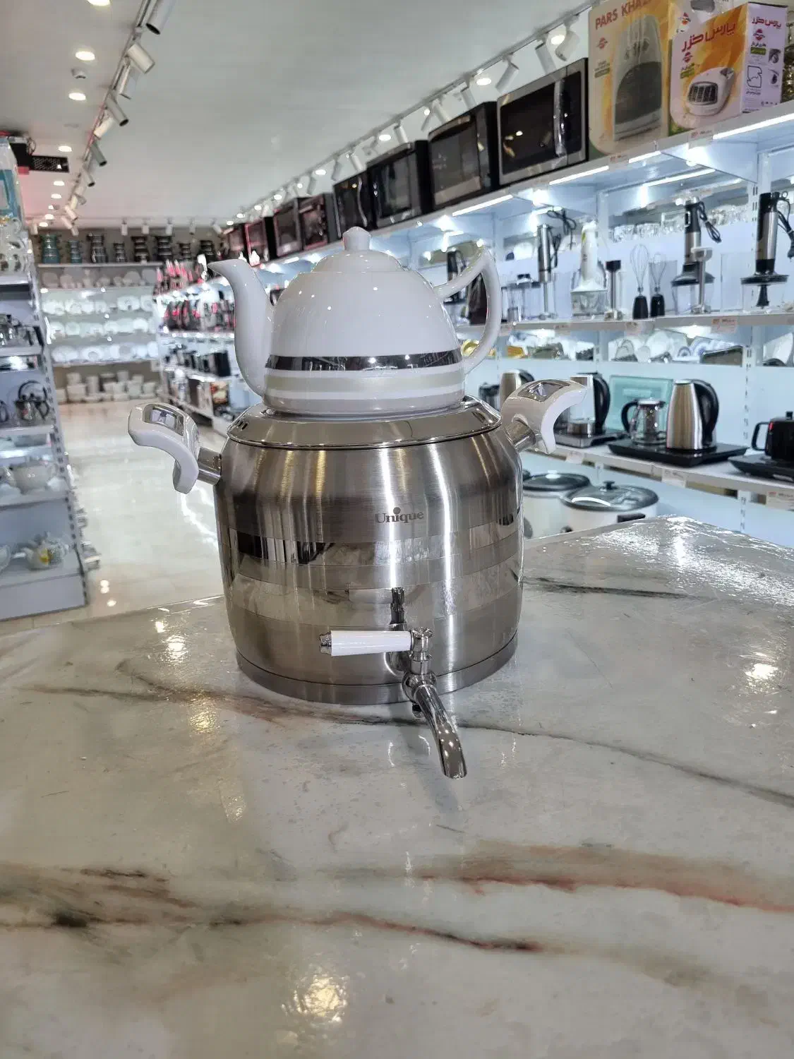 کتری شیر دار یونیک کد ۷۲۹۵ در پیران کالا|قوری، کتری، قهوه‌ساز دستی|کرج, دولت‌آباد|دیوار
