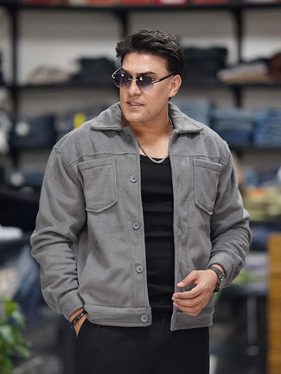 کت فوتر ضخیم مردانه طوسی کد 824|لباس|نسیمشهر, |دیوار