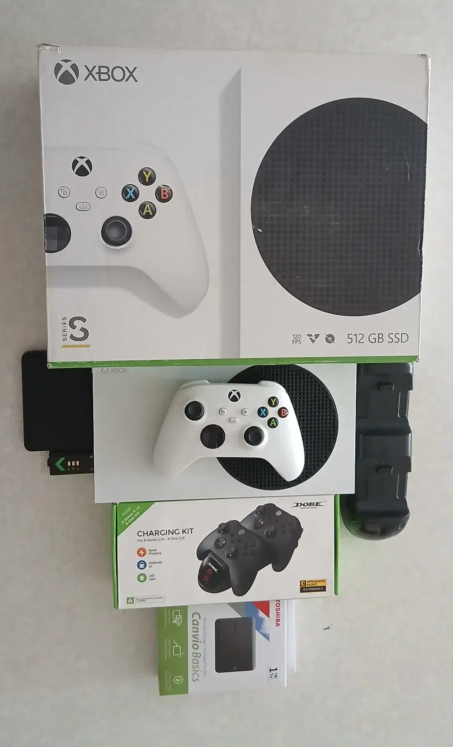 XBOX SERIES S 512GB به همراه هارد و پایه شارژ|کنسول، بازی ویدئویی و آنلاین|تهران, دریا|دیوار