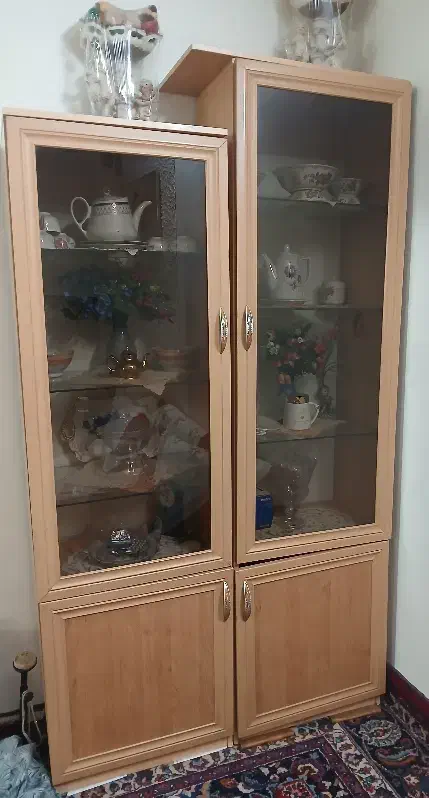 کمد چوبی ،گنجه ،شلف،ویترین|کتابخانه، شلف، قفسه‌های دیواری|مشهد, آزادشهر|دیوار