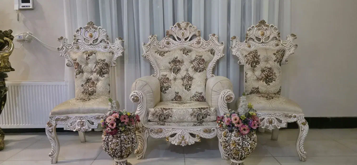 مبل سلطنتی ۹ نفره با جلومبلی(چوب راش)|مبلمان خانگی و میز عسلی|فردوسیه, |دیوار