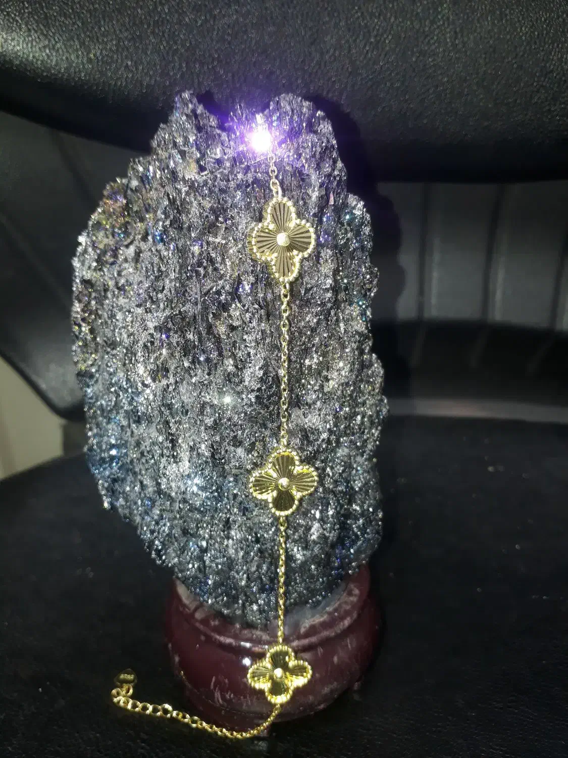 دستبند نقره خارجی اب طلا زرد|جواهرات|مشهد, عیدگاه|دیوار