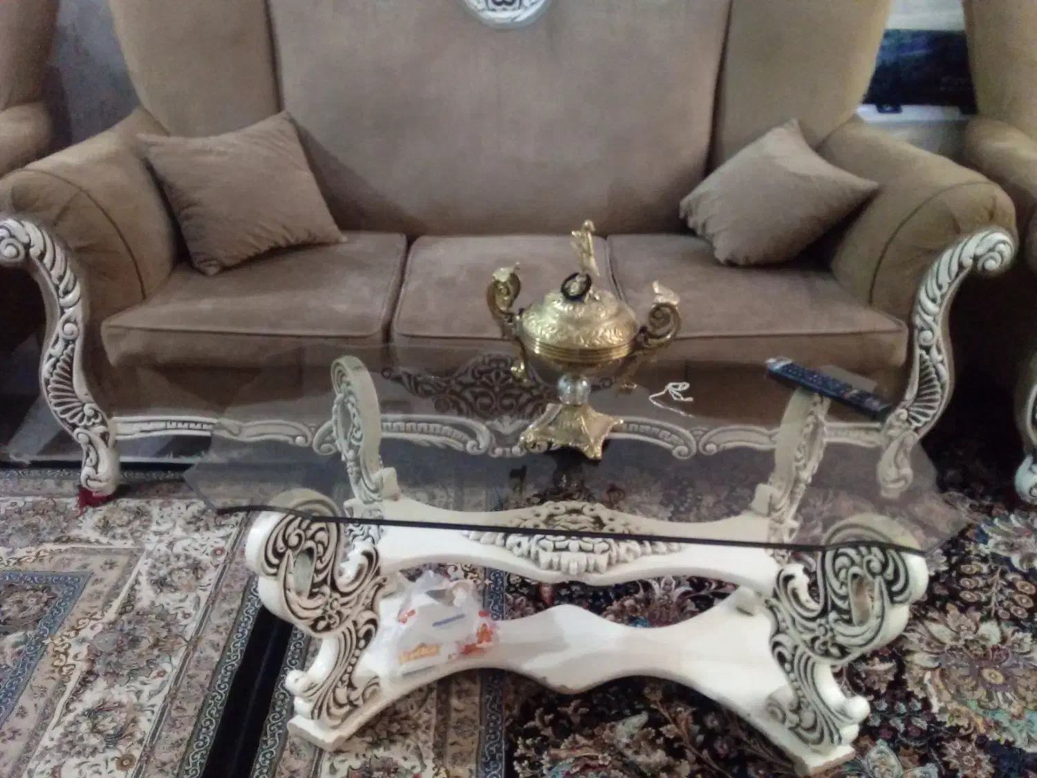 مبلمان راحتی ۷نفره باجلومبلی|مبلمان خانگی و میز عسلی|فردوسیه, |دیوار