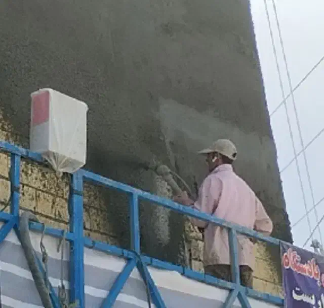 سیمانکاری  با دستگاه شات کریت  همراه با کلایمر|خدمات پیشه و مهارت|کرمانشاه, |دیوار