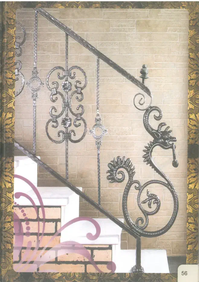 نرده فرفورژه با رنگ کوره|مصالح و تجهیزات ساختمان|یزد, |دیوار