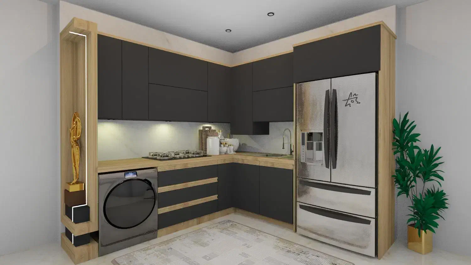 کابینت و کمد دیواری|کتابخانه، شلف، قفسه‌های دیواری|هشتگرد, هشتگرد قدیم|دیوار