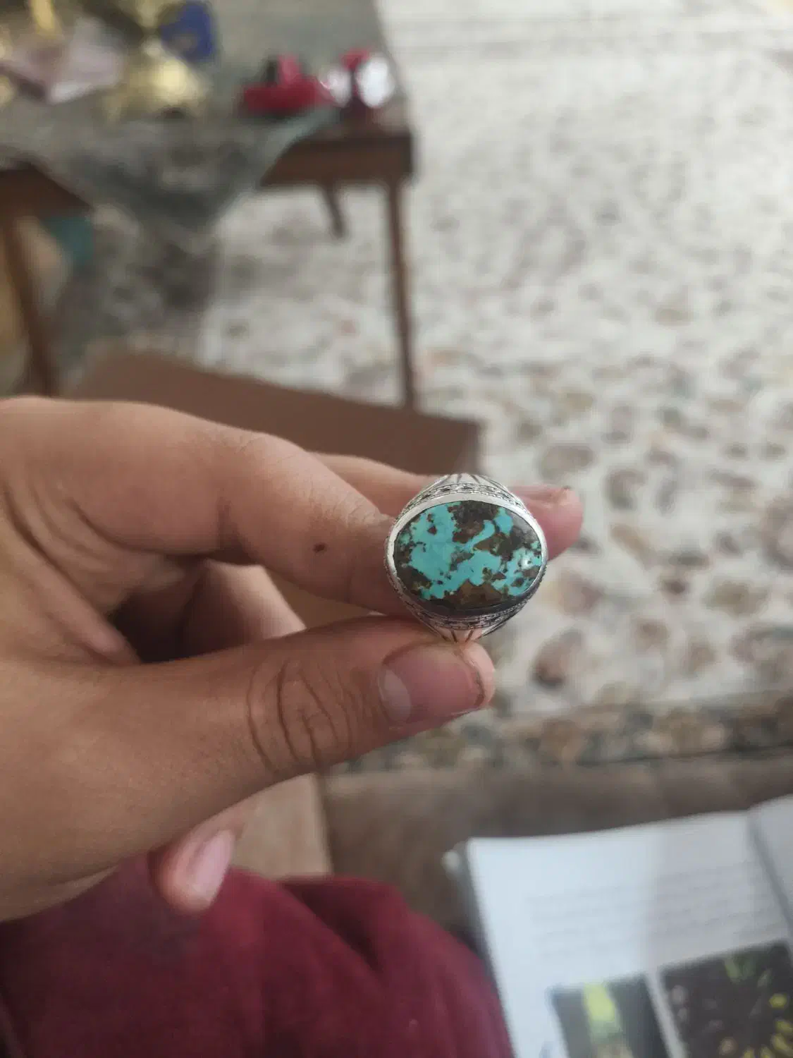 انگشتر فیروزه نقره|جواهرات|کوهدشت, |دیوار