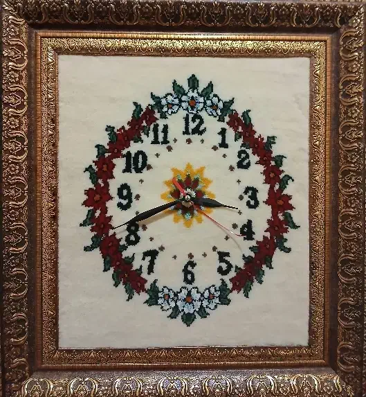 فرش دستبافت ساعت|ساعت دیواری و تزئینی|بیجار, |دیوار