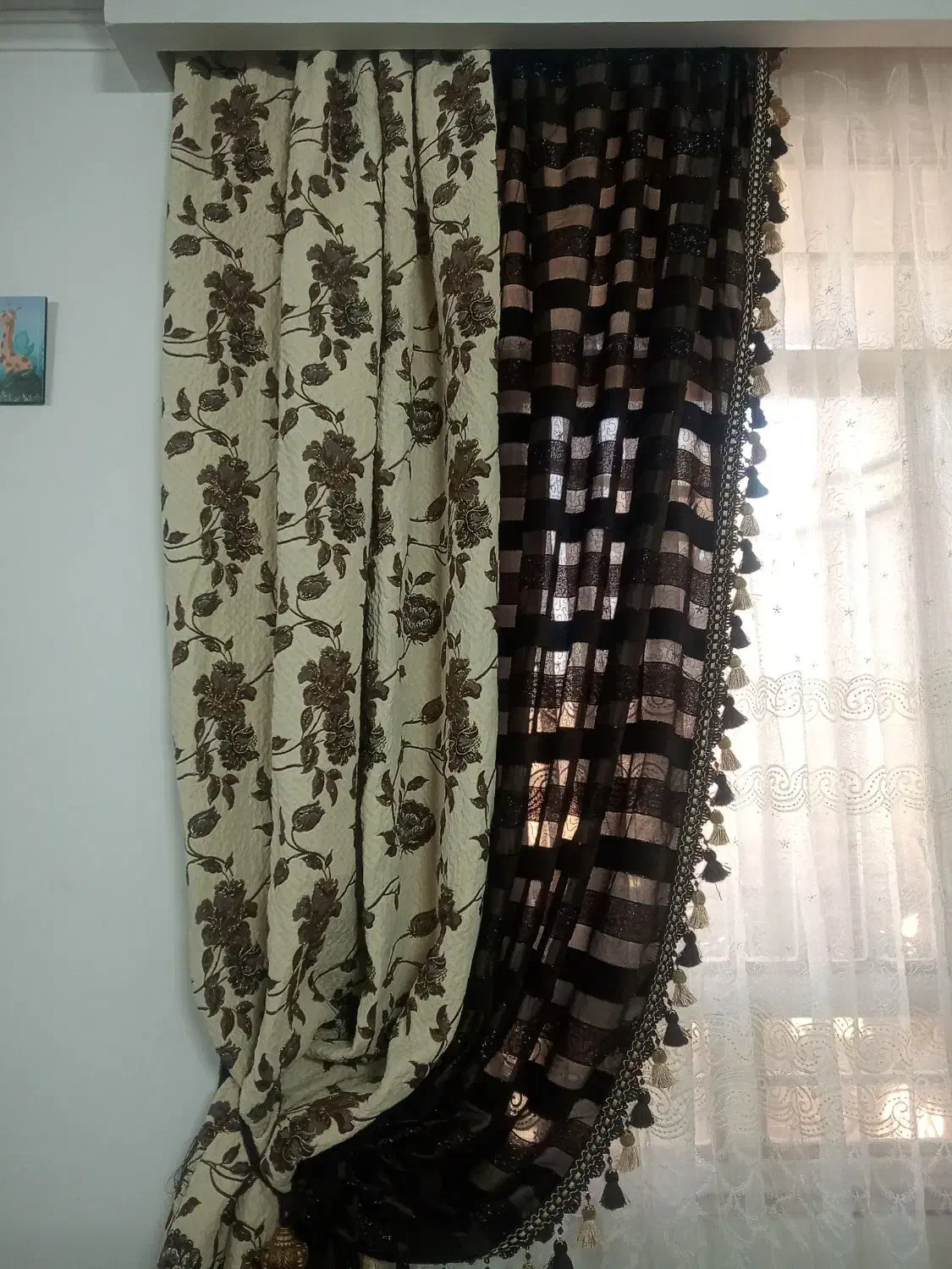 پرده پزیرایی|پرده، رانر، رومیزی|نیشابور, شهید بهشتی|دیوار