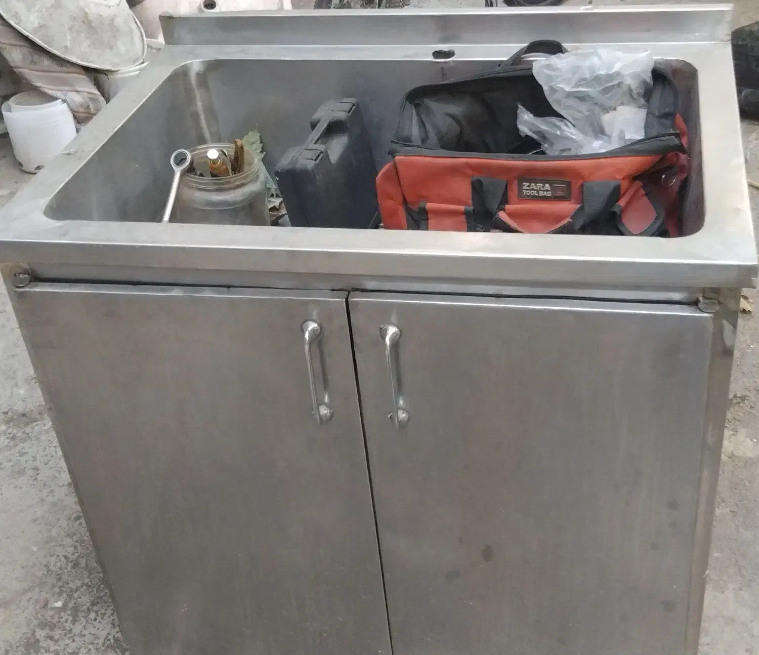 سینک تمام استیل با کابینت تمام استیل|مصالح و تجهیزات ساختمان|فردیس, شهرک شهید حسینی|دیوار