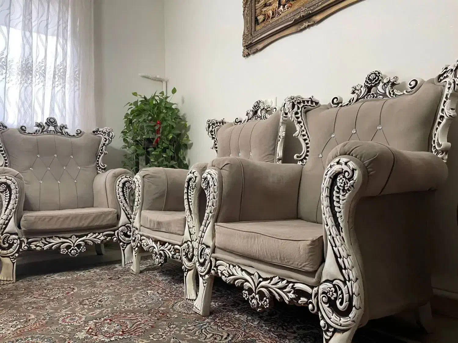 مبل سلطنتی بوفه تمام چوب راش|مبلمان خانگی و میز عسلی|کرج, شهرک اوج|دیوار