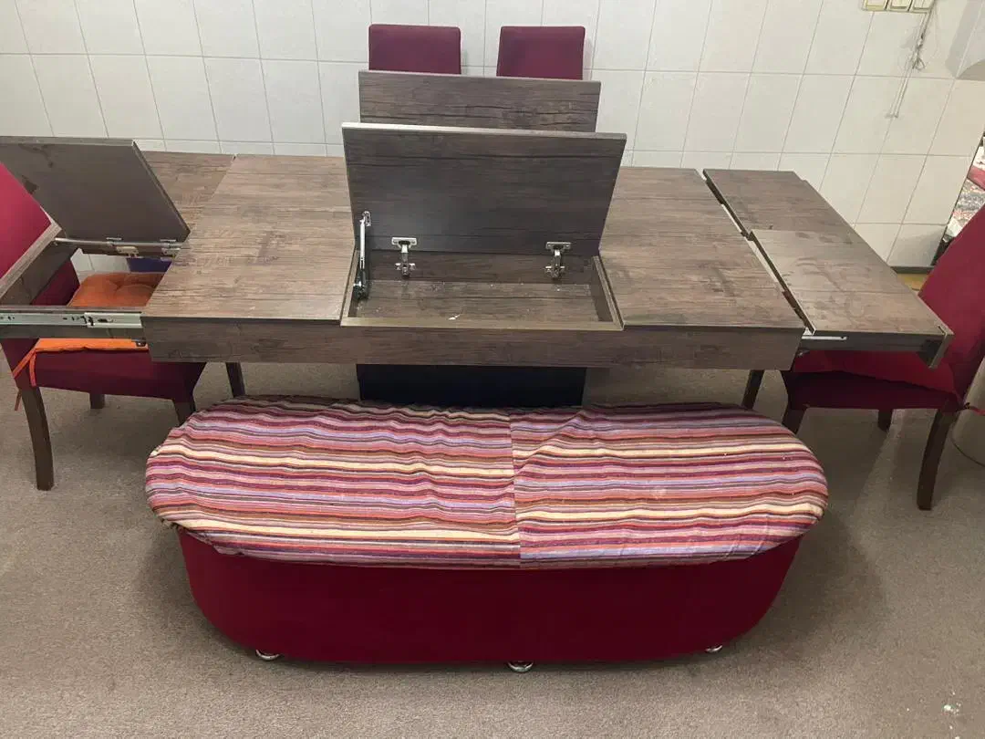 میز نهارخوری ۶ نفره|میز و صندلی غذاخوری|آبیک, |دیوار