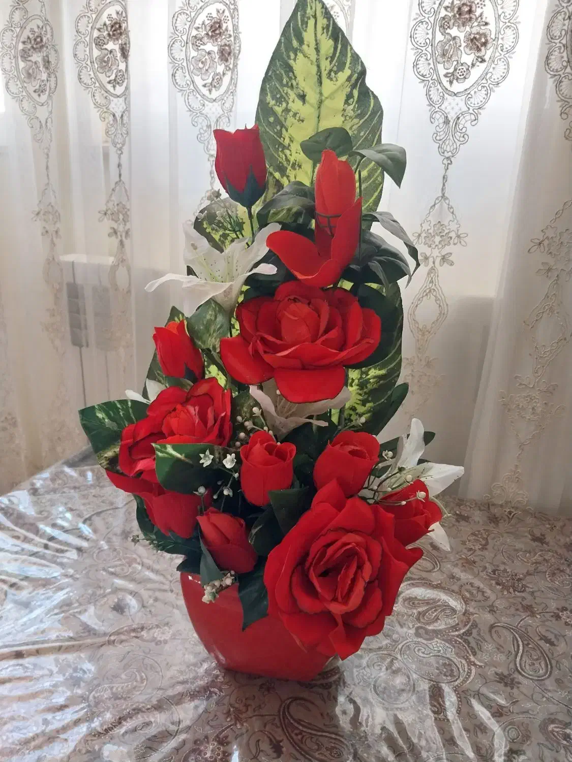 گلدان گل مصنوعی کارویی هدیه|گل مصنوعی|مشهد, سناباد|دیوار