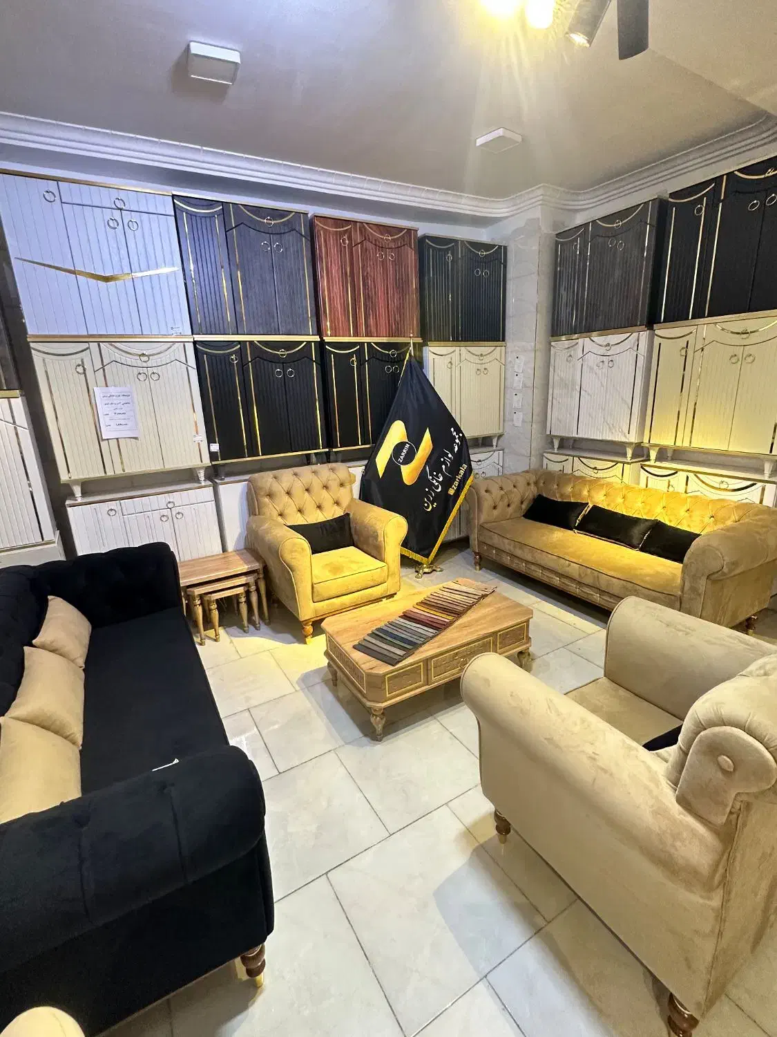 مبلمان کرم مشکی چستر زرین کالا|مبلمان خانگی و میز عسلی|یاسوج, |دیوار