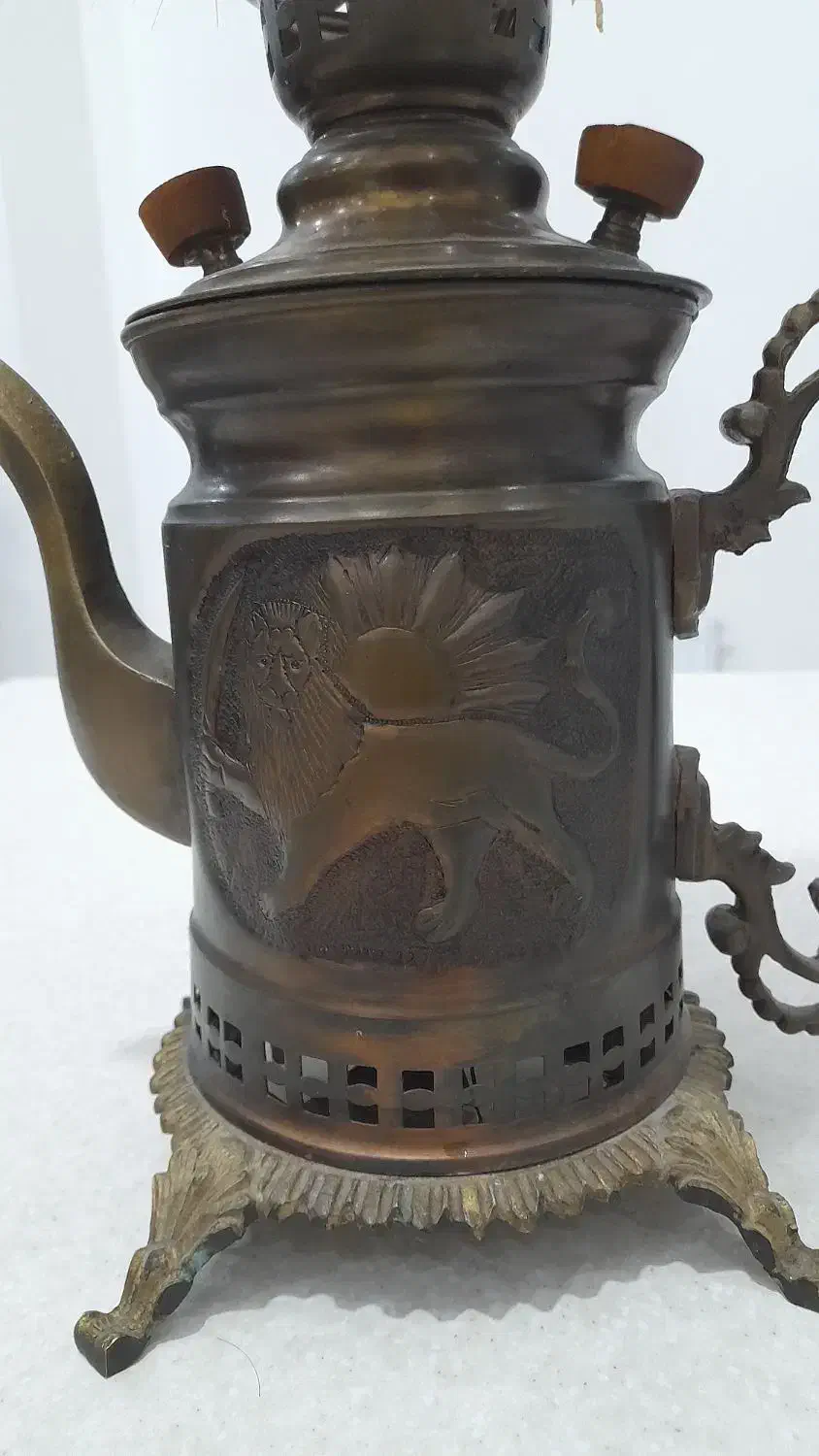 کتری مسی شکاری|کلکسیون اشیاء عتیقه|گلستان (تهران), |دیوار