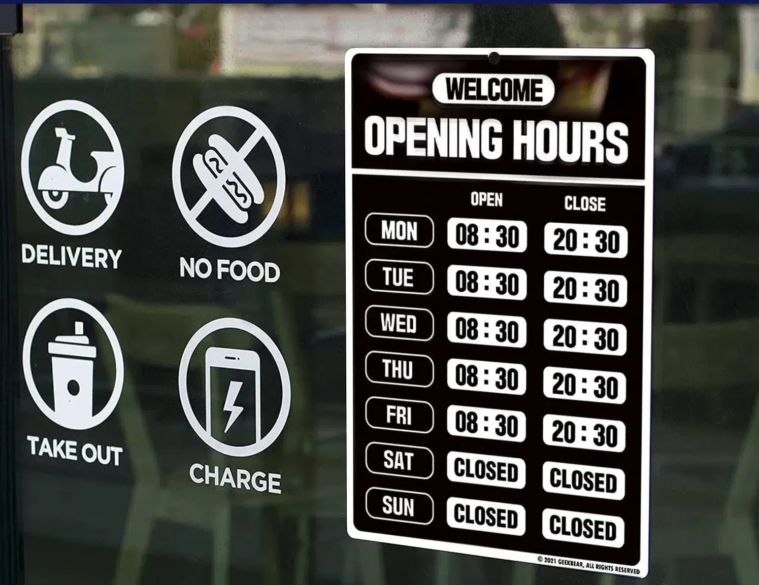 استیکر و برچسب ساعت کاری فروشگاه|فروشگاه و مغازه|قم, شاد قلی|دیوار