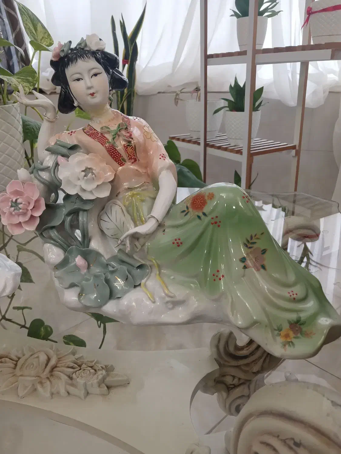 ۲ عدد مجسمه زن چینی اصل و آنتیک|مجسمه، تندیس، ماکت|قزوین, |دیوار