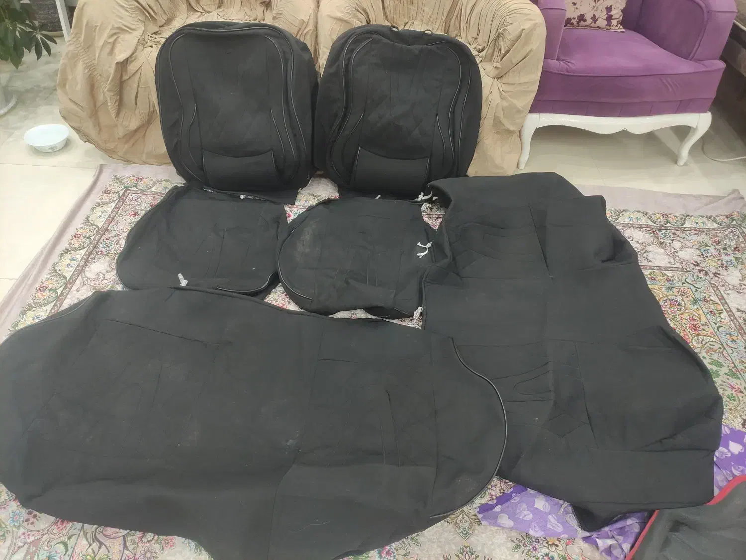 کف پایی . روکش صندلی. قالپاق چرخ پراید(کارکرده)|قطعات یدکی و لوازم جانبی|فردیس, شهرک هفده شهریور|دیوار