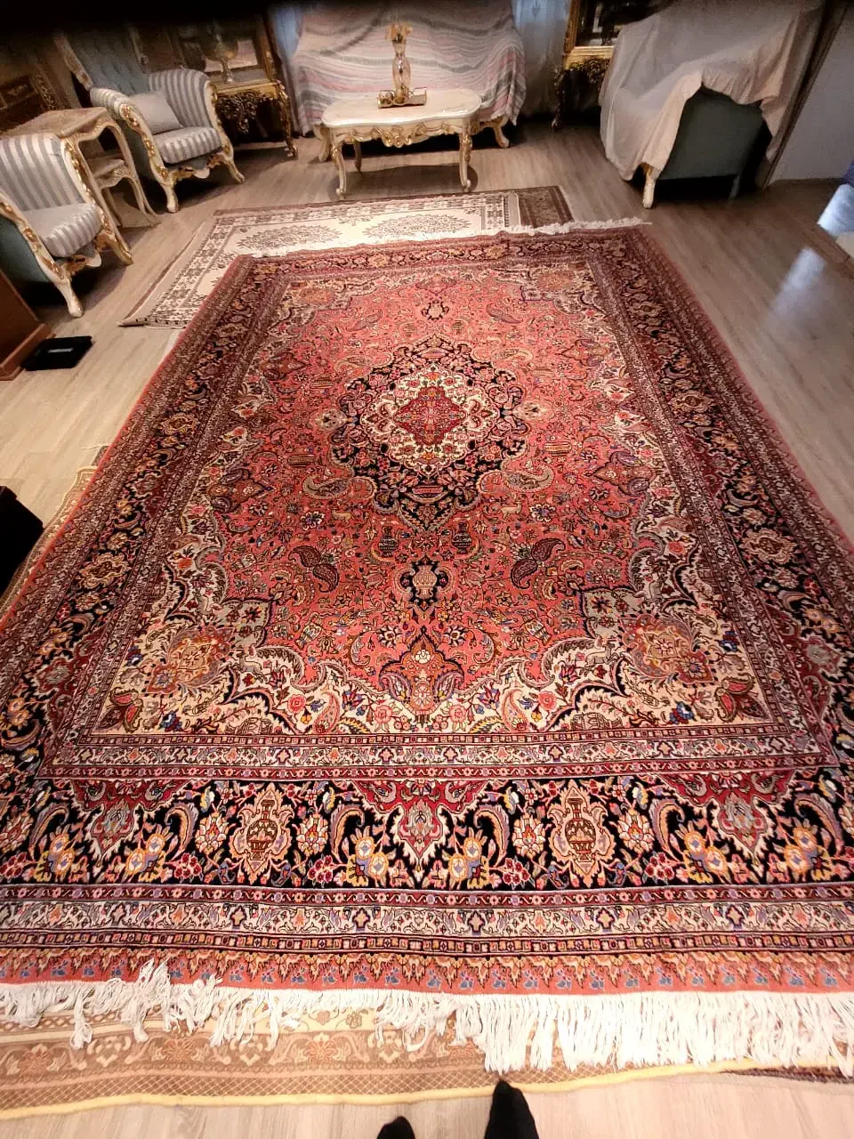 ۱۲ متری ۴۰رج دستباف آنتیک تبریز(فرش پورمحمد)|فرش|تبریز, |دیوار