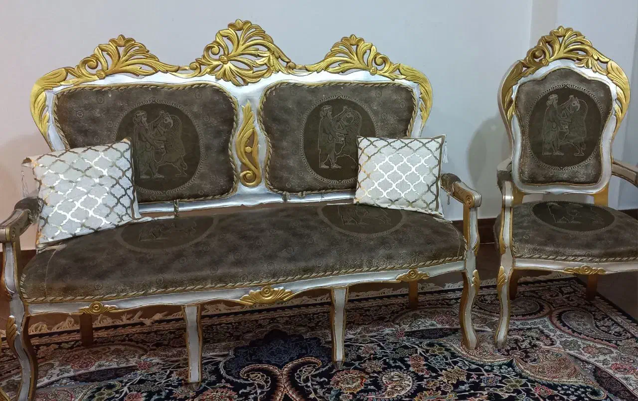 مبل سلطنتی چوب گردو|مبلمان خانگی و میز عسلی|بندرعباس, |دیوار
