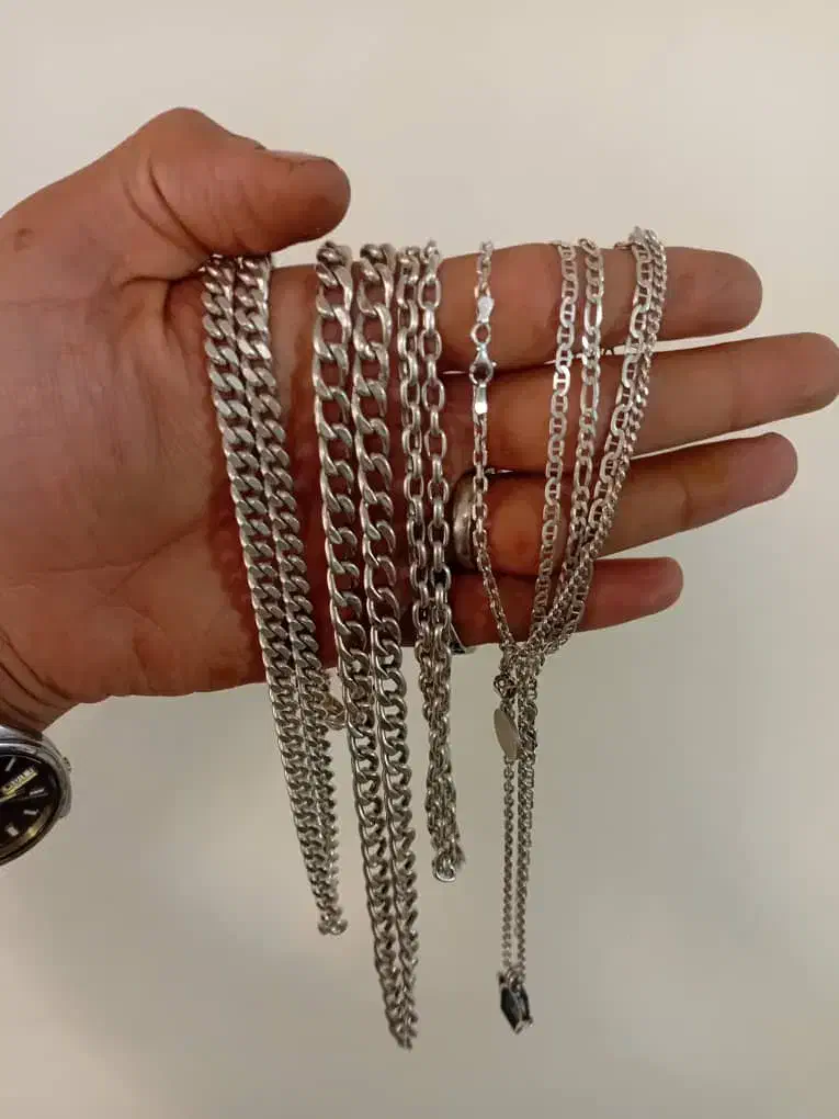 حراج دستبند زنجیر گردنبند انگشتر نقره ۹۲۵|جواهرات|تهران, جمالزاده|دیوار