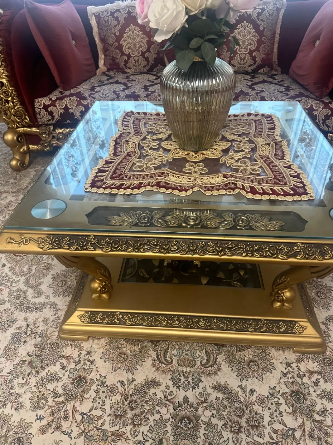 مبل استیل به همراه میز ناهارخوری|مبلمان خانگی و میز عسلی|تهران, نیاوران|دیوار