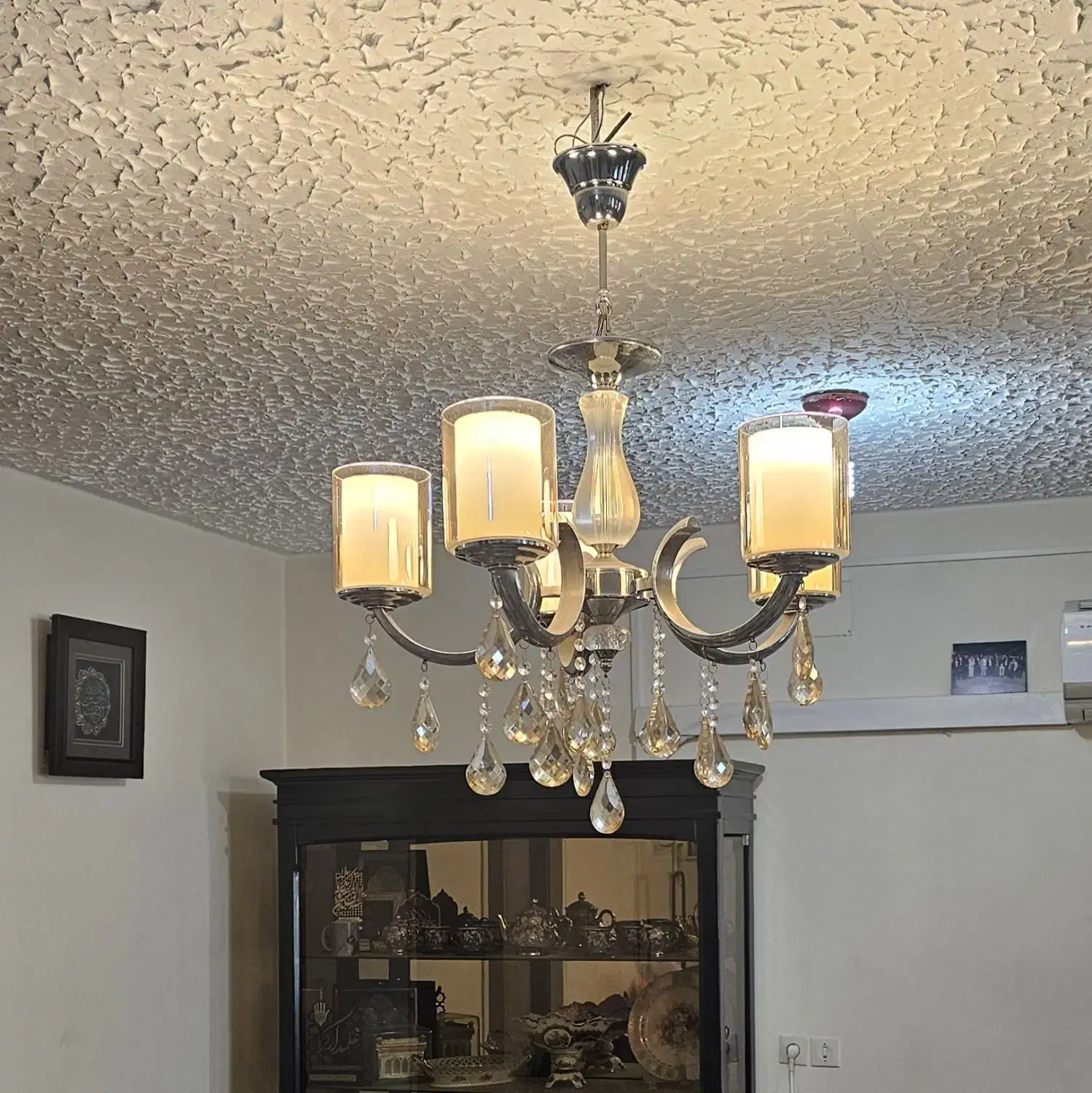 لوستر سقفی ۵ شاخه|لوستر و چراغ آویز|دزفول, |دیوار