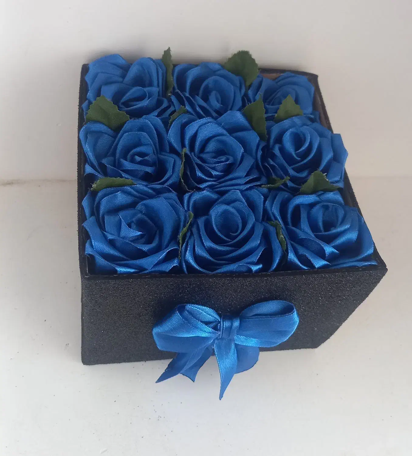 باکس گل روبانی آبی|گل مصنوعی|فیروزآباد (فارس), |دیوار