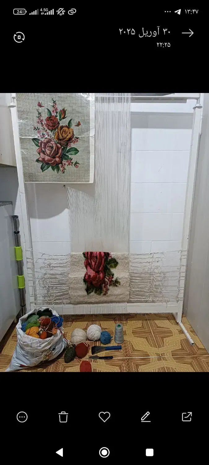 تابلو فرش همراه با دار قالی|فرش|سنندج, |دیوار