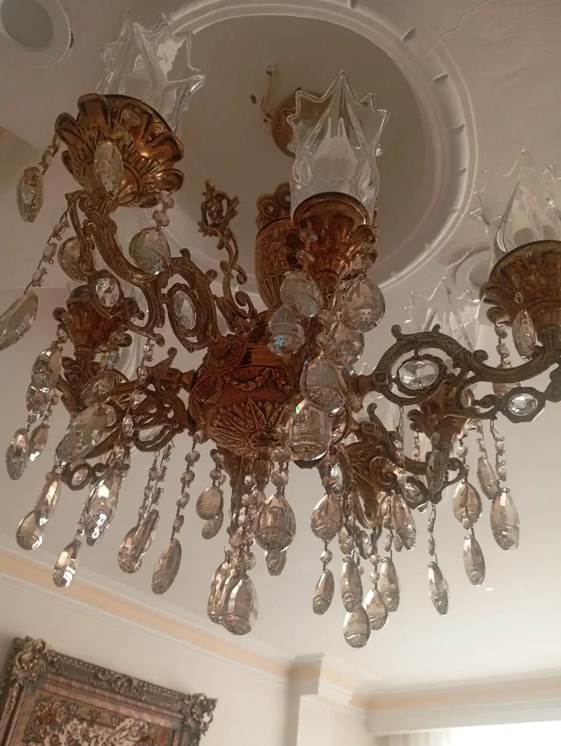 لوستر برنز|لوستر و چراغ آویز|تویسرکان, |دیوار