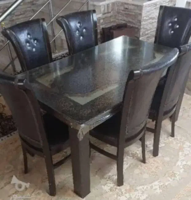 میز ۶ نفره تمییز|میز و صندلی غذاخوری|نور, |دیوار