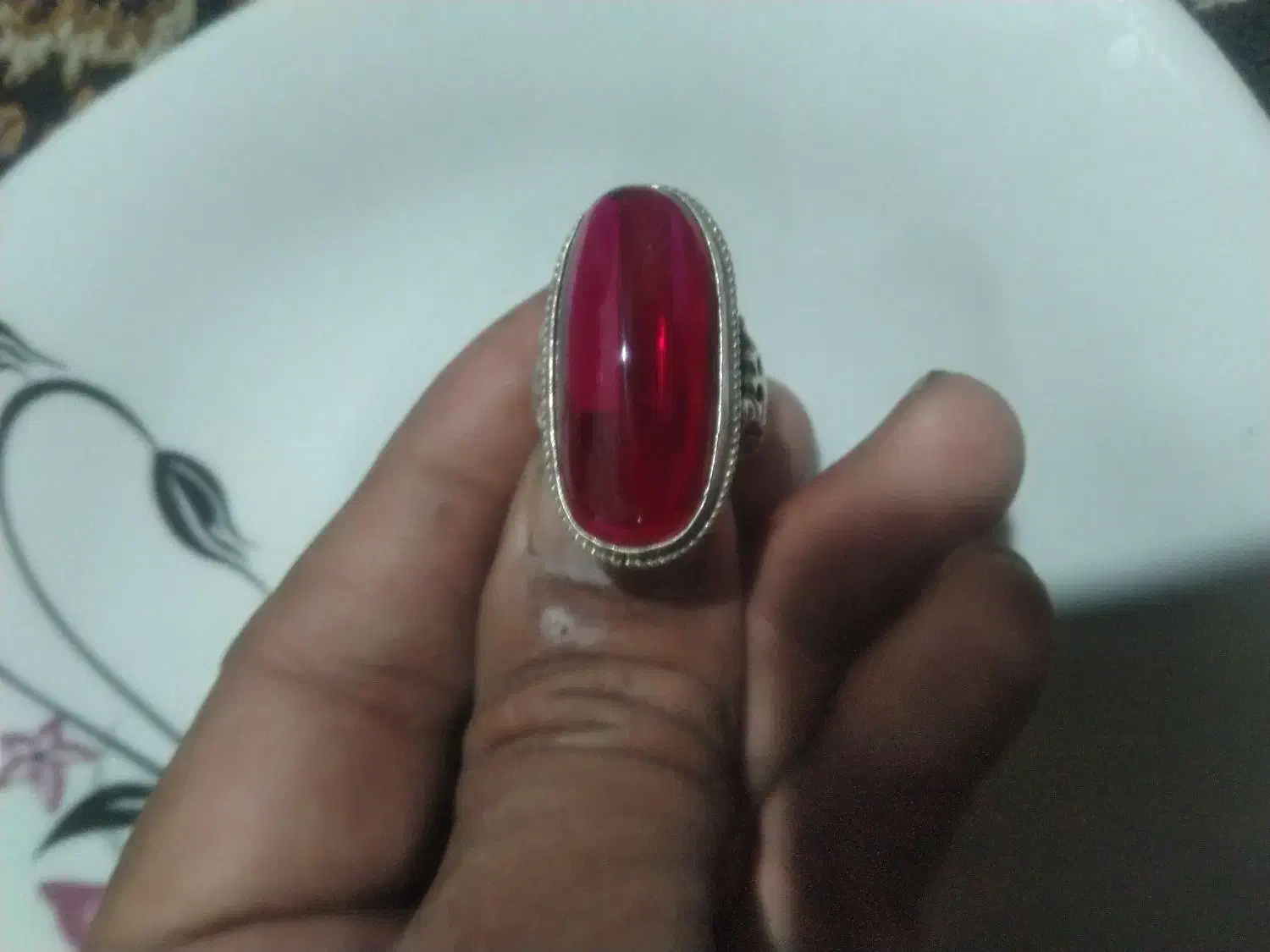 انگشتر یاقوت اناری|جواهرات|خاش, |دیوار