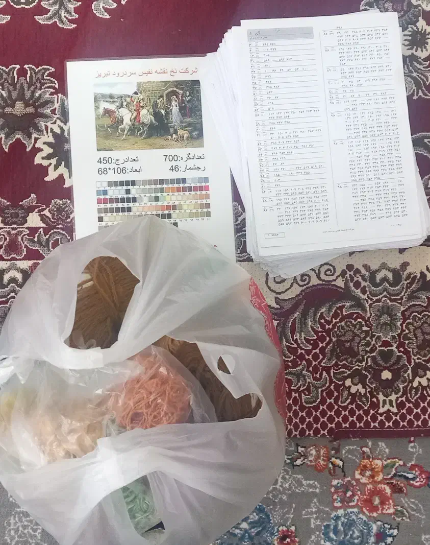 نخ ونقشه فصل جدیدزندگی|تابلو فرش|رشت, بازار|دیوار