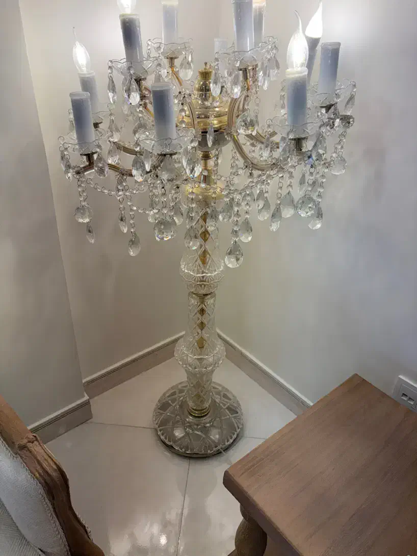 لوستر کریستال ۱۲ شاخه ،آباژور ایستاده آنتیک|لوستر و چراغ آویز|تهران, نیروی هوایی (پیروزی)|دیوار