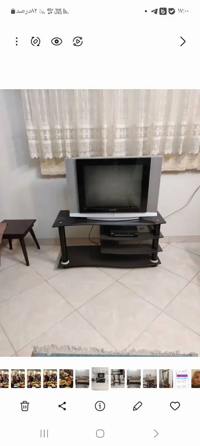 تلویزیون و میز تلویزیون کاملا سالم|تلویزیون و پروژکتور|ری, سرتخت|دیوار