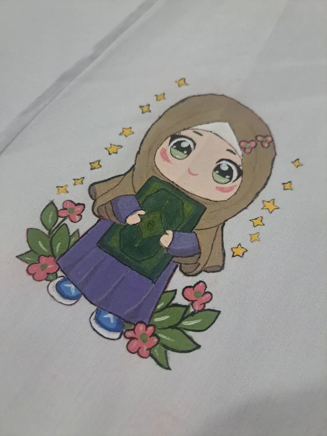 طراحی و نقاشی روی پارچه با رنگ ثابت|تابلو، نقاشی، عکس|لردگان, |دیوار