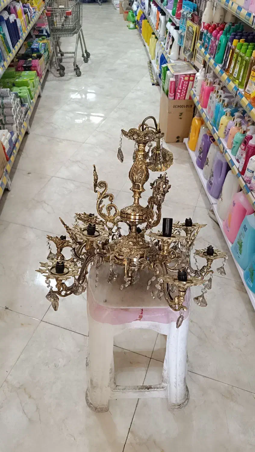 لوستر برنزی|لوستر و چراغ آویز|فردیس, داوری|دیوار