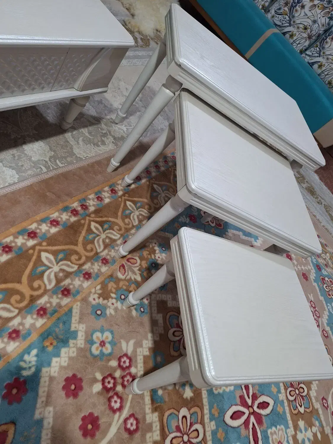 ست میز جلو مبلی وعسلی سفید|مبلمان خانگی و میز عسلی|لامرد, |دیوار