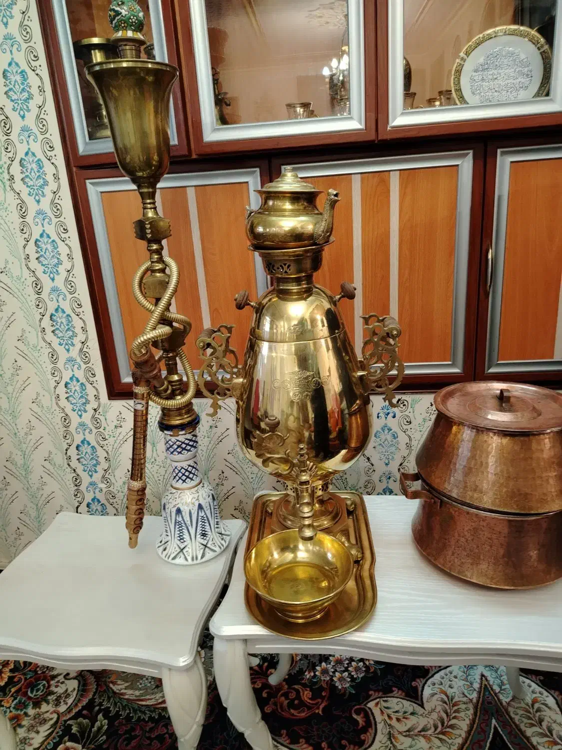 سماور قلیان|کلکسیون اشیاء عتیقه|اهر, |دیوار