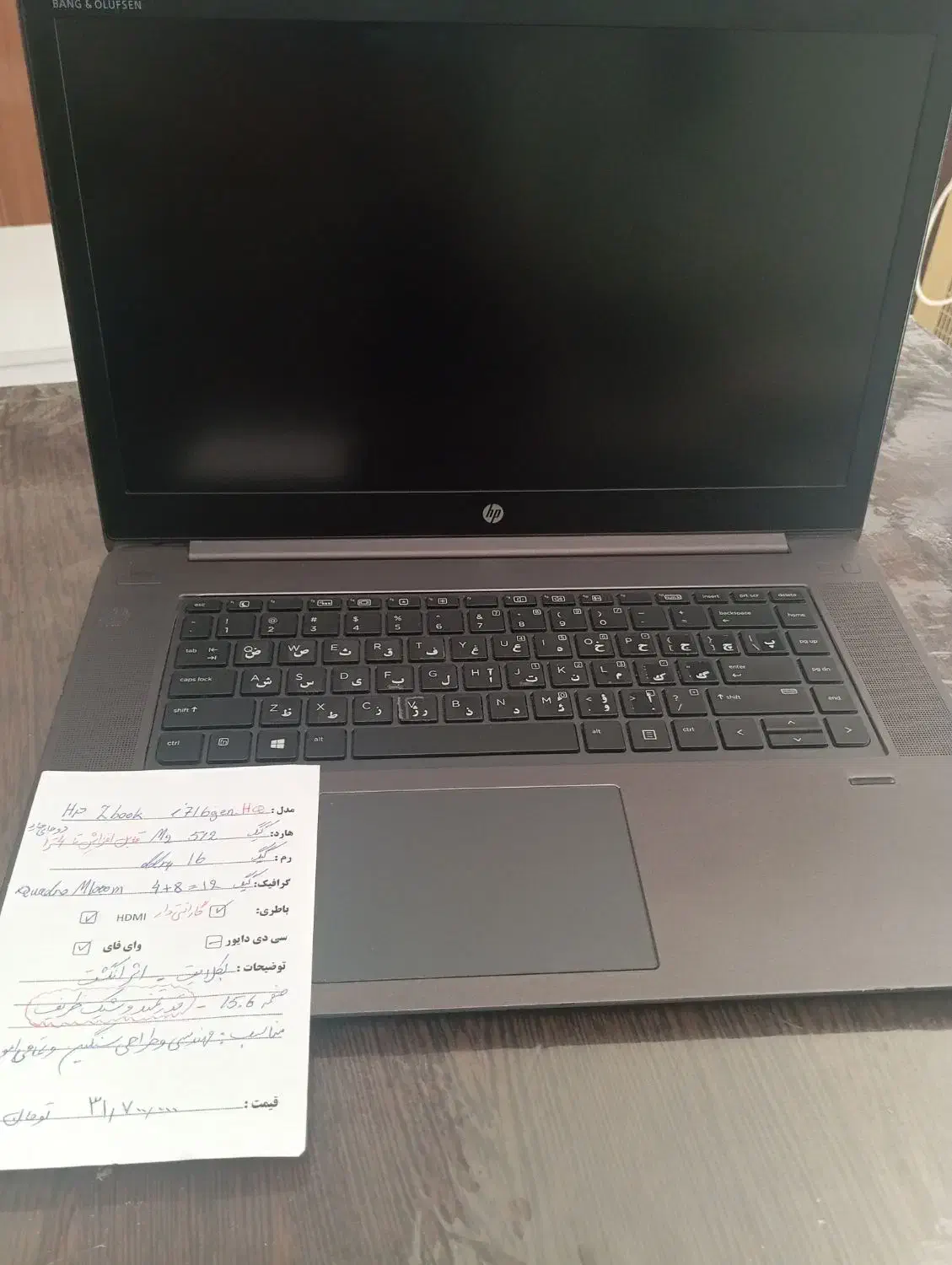 لپتاپ زدبوک hp گرافیک ۴ گیگ مجزا مهندسی طراحی|رایانه همراه|کرمانشاه, |دیوار