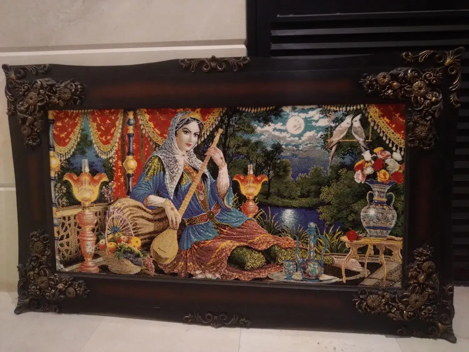 یک عدد تابلو فرش|تابلو فرش|آمل, |دیوار