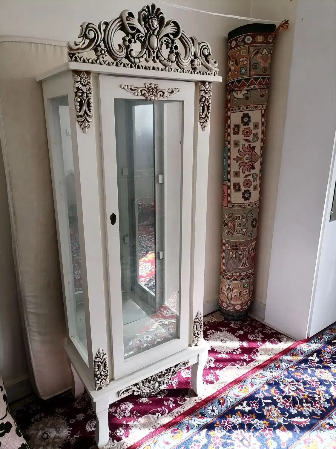 ویترین بوفه سفید عروس|بوفه، ویترین، کنسول|کهریزک, |دیوار