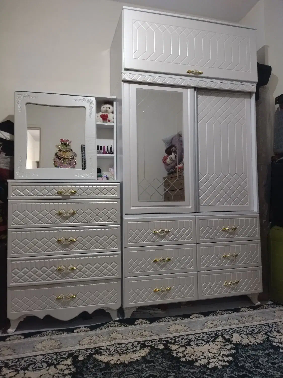 کمدلباس با دراور وآینه ارایش نونو|جاکفشی، کمد، دراور|قدس, شهرقدس|دیوار